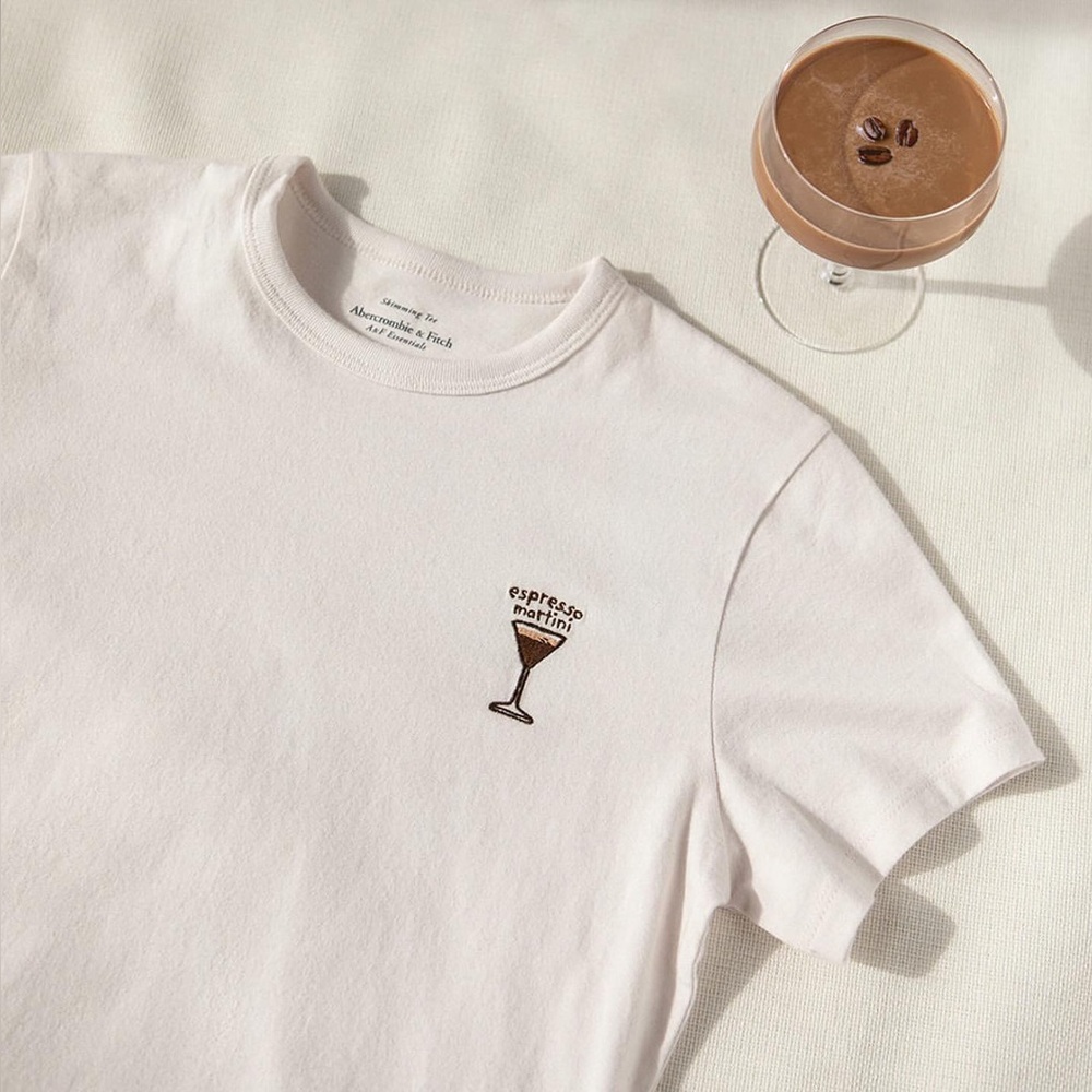 Abercrombie & Fitch Espresso Martini Cream Skimming Tee